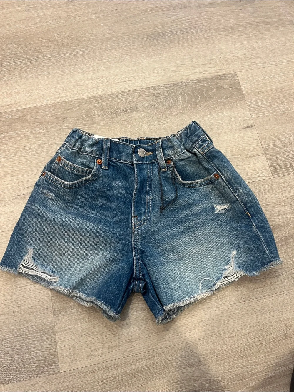 Kids Distressed Denim Shorts - Zara